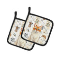 Flame Point Cat Coffee Time Pot Holder Set of 2 Heat Resistant Quilted Hot Pads 7.5 x 7.5 Inch, Insulated Kitchen Trivets for Cooking & Baking