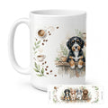 Aussiedoodles Morning Coffee Ceramic Coffee Mug 15 oz Decorative Large C Handle Mug Cup for Tea, Cocoa Hot Chocolate