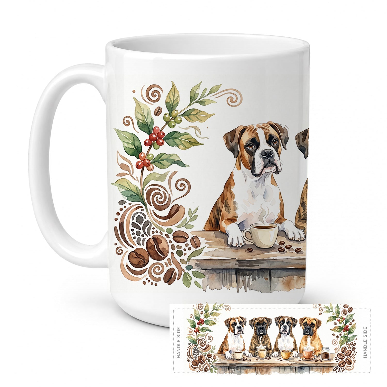 Boxers Morning Coffee Ceramic Coffee Mug 15 oz Decorative Large C Handle Mug Cup for Tea, Cocoa Hot Chocolate