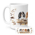 Cavalier Spaniels Morning Coffee Ceramic Coffee Mug 15 oz Decorative Large C Handle Mug Cup for Tea, Cocoa Hot Chocolate