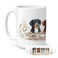 Entlebucher Mountain Dogs Morning Coffee Ceramic Coffee Mug 15 oz Decorative Large C Handle Mug Cup for Tea, Cocoa Hot Chocolate