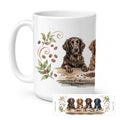 Flat Coated Retrievers Morning Coffee Ceramic Coffee Mug 15 oz Decorative Large C Handle Mug Cup for Tea, Cocoa Hot Chocolate