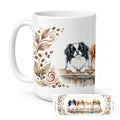 Japanese Chins Morning Coffee Ceramic Coffee Mug 15 oz Decorative Large C Handle Mug Cup for Tea, Cocoa Hot Chocolate