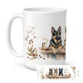 German Shepherds Morning Coffee Ceramic Coffee Mug 15 oz Decorative Large C Handle Mug Cup for Tea, Cocoa Hot Chocolate