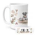 Miniature Schnauzers Morning Coffee Ceramic Coffee Mug 15 oz Decorative Large C Handle Mug Cup for Tea, Cocoa Hot Chocolate