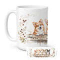 Pembroke Welsh Corgis Morning Coffee Ceramic Coffee Mug 15 oz Decorative Large C Handle Mug Cup for Tea, Cocoa Hot Chocolate