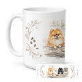Pomeranians Morning Coffee Ceramic Coffee Mug 15 oz Decorative Large C Handle Mug Cup for Tea, Cocoa Hot Chocolate