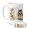Shiba Inus Morning Coffee Ceramic Coffee Mug 15 oz Decorative Large C Handle Mug Cup for Tea, Cocoa Hot Chocolate