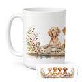 Vizslas Morning Coffee Ceramic Coffee Mug 15 oz Decorative Large C Handle Mug Cup for Tea, Cocoa Hot Chocolate