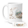 Crabs Morning Coffee Ceramic Coffee Mug 15 oz Decorative Large C Handle Mug Cup for Tea, Cocoa Hot Chocolate