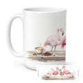 Flamingos Morning Coffee Ceramic Coffee Mug 15 oz Decorative Large C Handle Mug Cup for Tea, Cocoa Hot Chocolate