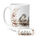 Seals Morning Coffee Ceramic Coffee Mug 15 oz Decorative Large C Handle Mug Cup for Tea, Cocoa Hot Chocolate
