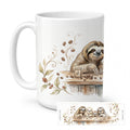 Sloths Morning Coffee Ceramic Coffee Mug 15 oz Decorative Large C Handle Mug Cup for Tea, Cocoa Hot Chocolate