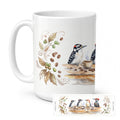 Woodpeckers Morning Coffee Ceramic Coffee Mug 15 oz Decorative Large C Handle Mug Cup for Tea, Cocoa Hot Chocolate