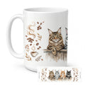 Maine Coon Cats Morning Coffee Ceramic Coffee Mug 15 oz Decorative Large C Handle Mug Cup for Tea, Cocoa Hot Chocolate