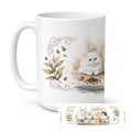 Persian Cats Morning Coffee Ceramic Coffee Mug 15 oz Decorative Large C Handle Mug Cup for Tea, Cocoa Hot Chocolate