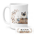Ragdoll Cats Morning Coffee Ceramic Coffee Mug 15 oz Decorative Large C Handle Mug Cup for Tea, Cocoa Hot Chocolate