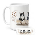 Tuxedo Cats Morning Coffee Ceramic Coffee Mug 15 oz Decorative Large C Handle Mug Cup for Tea, Cocoa Hot Chocolate