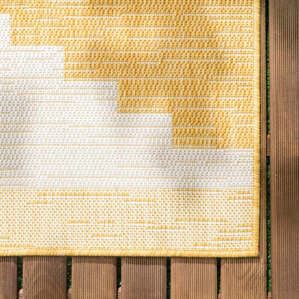 Djugun Yellow Outdoor Rug - Clearance