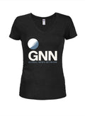 GNN-Global News Network Juniors V Neck T-Shirt