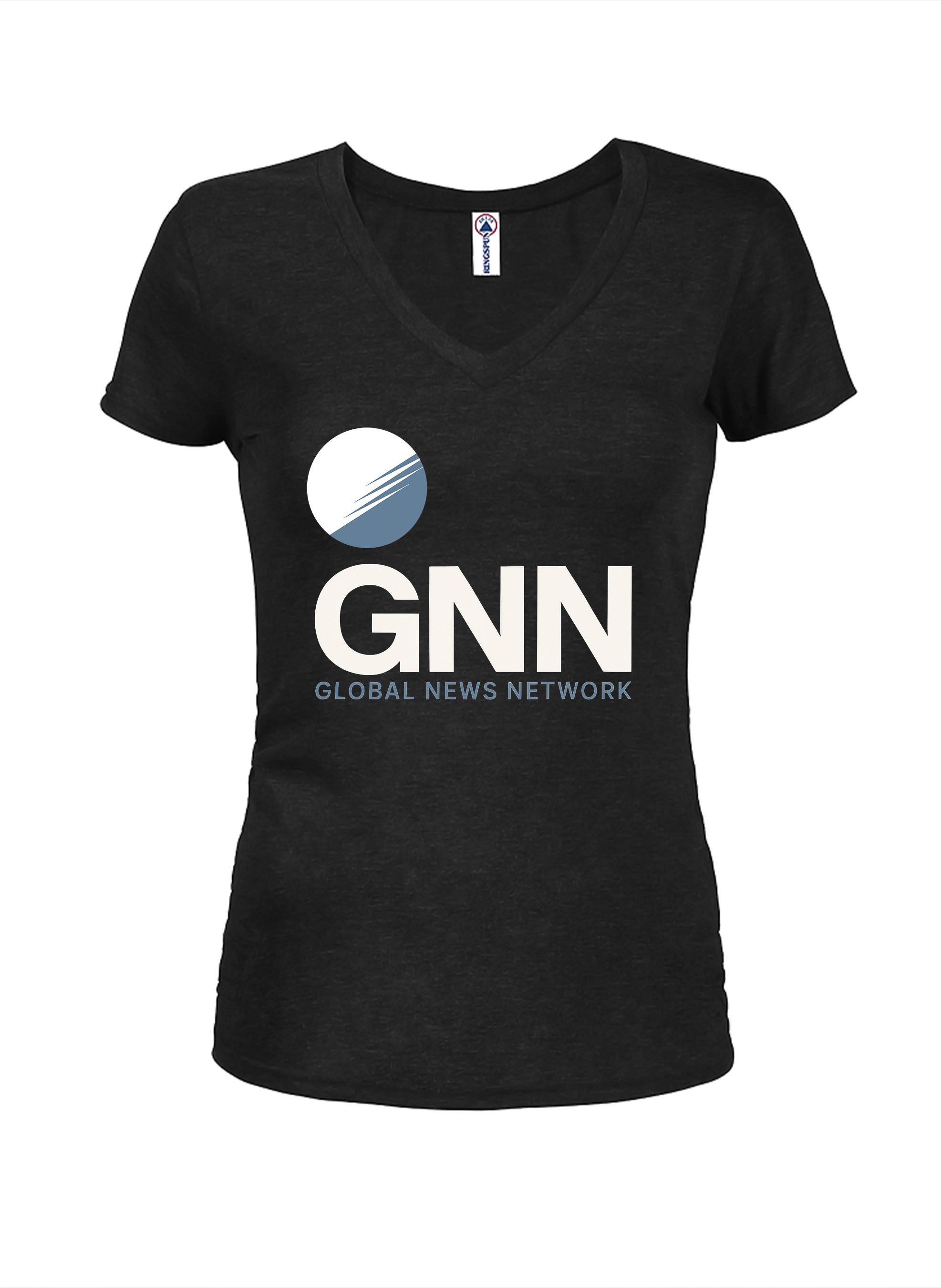 GNN-Global News Network Juniors V Neck T-Shirt