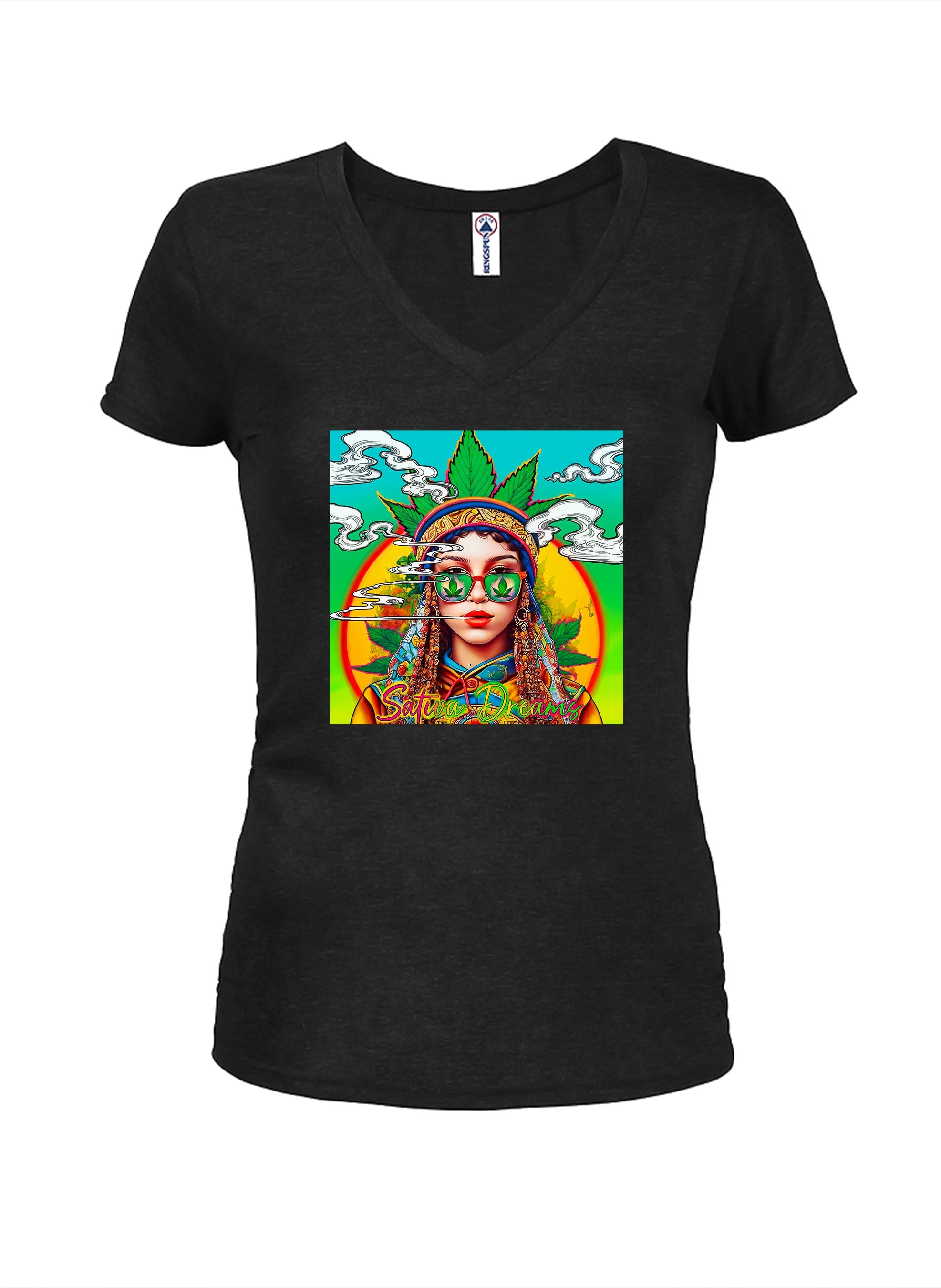 Sativa Dreams Juniors V Neck T-Shirt
