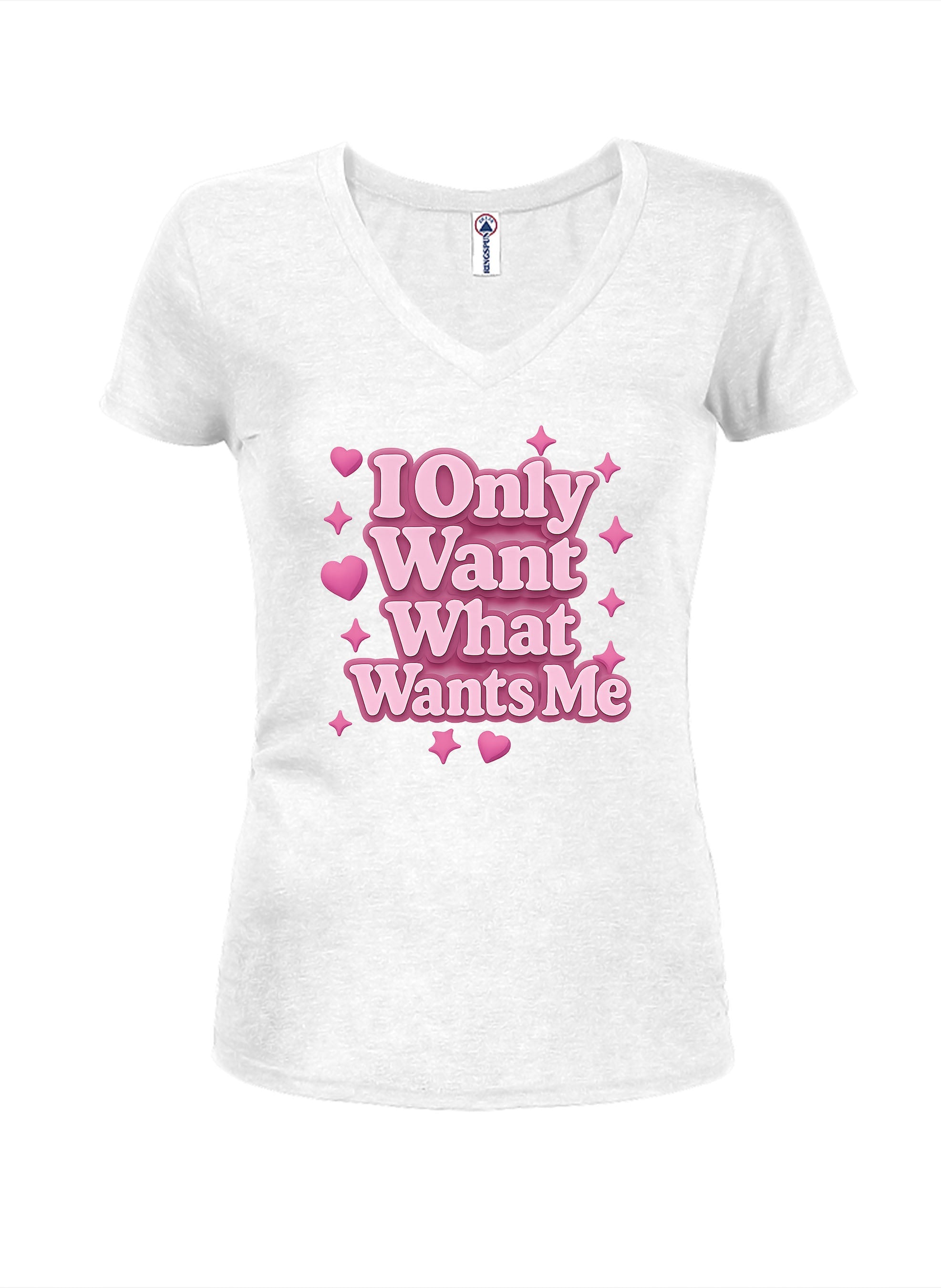I Only Want What Wants Me Pink Text T-Shirt