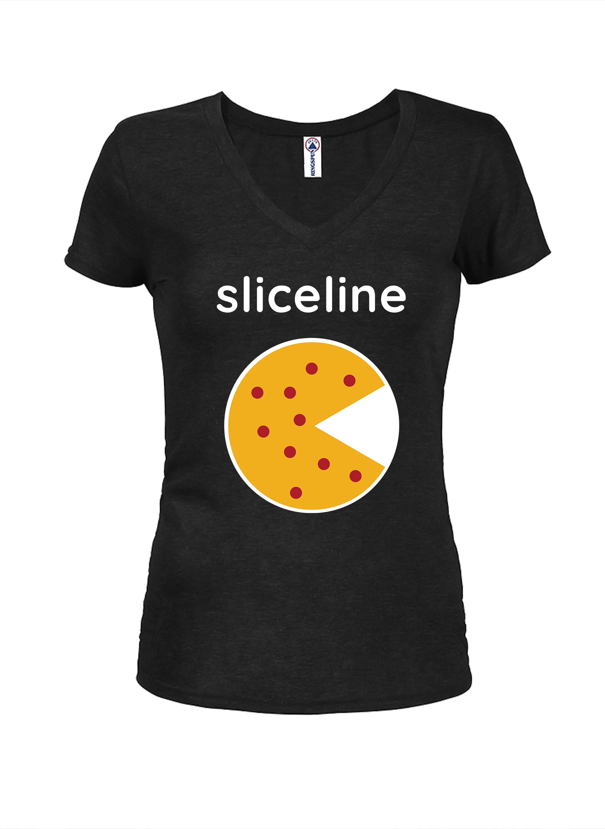 Sliceline Logo Juniors V Neck T-Shirt
