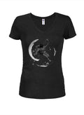 Space Walk Juniors V Neck T-Shirt