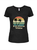 Del Boca Vista Retro Juniors V Neck T-Shirt