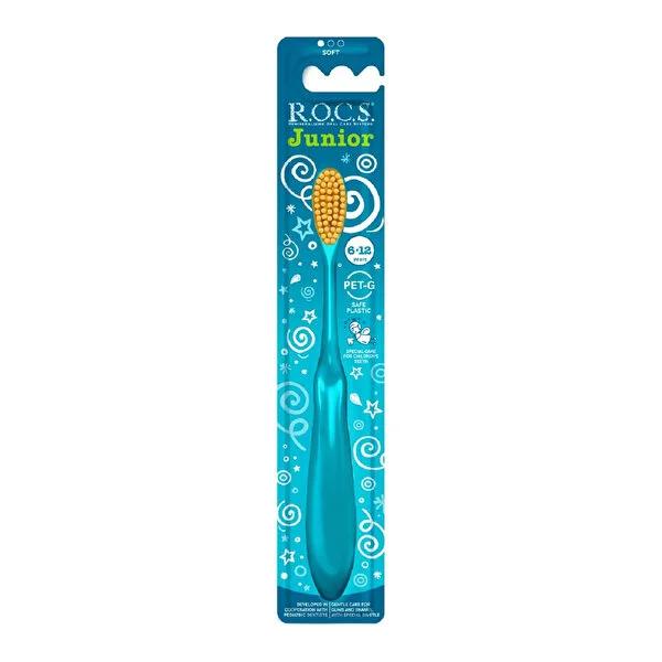 Rocs Junior Manual Toothbrush for Kids Aged 6-12 - Soft Bristles, Gentle on Teeth & Gums