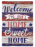Farmhouse Home Sweet Home Patriotic Garden Flag 2 Sided