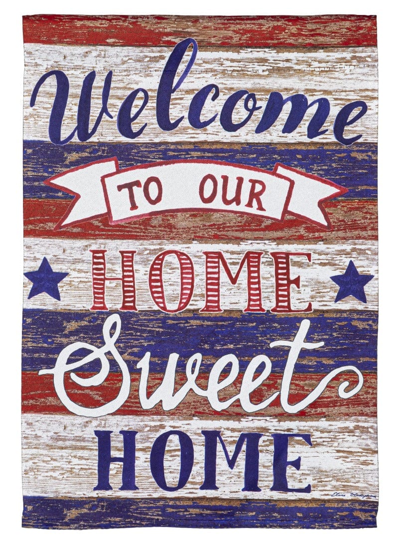 Farmhouse Home Sweet Home Patriotic Garden Flag 2 Sided