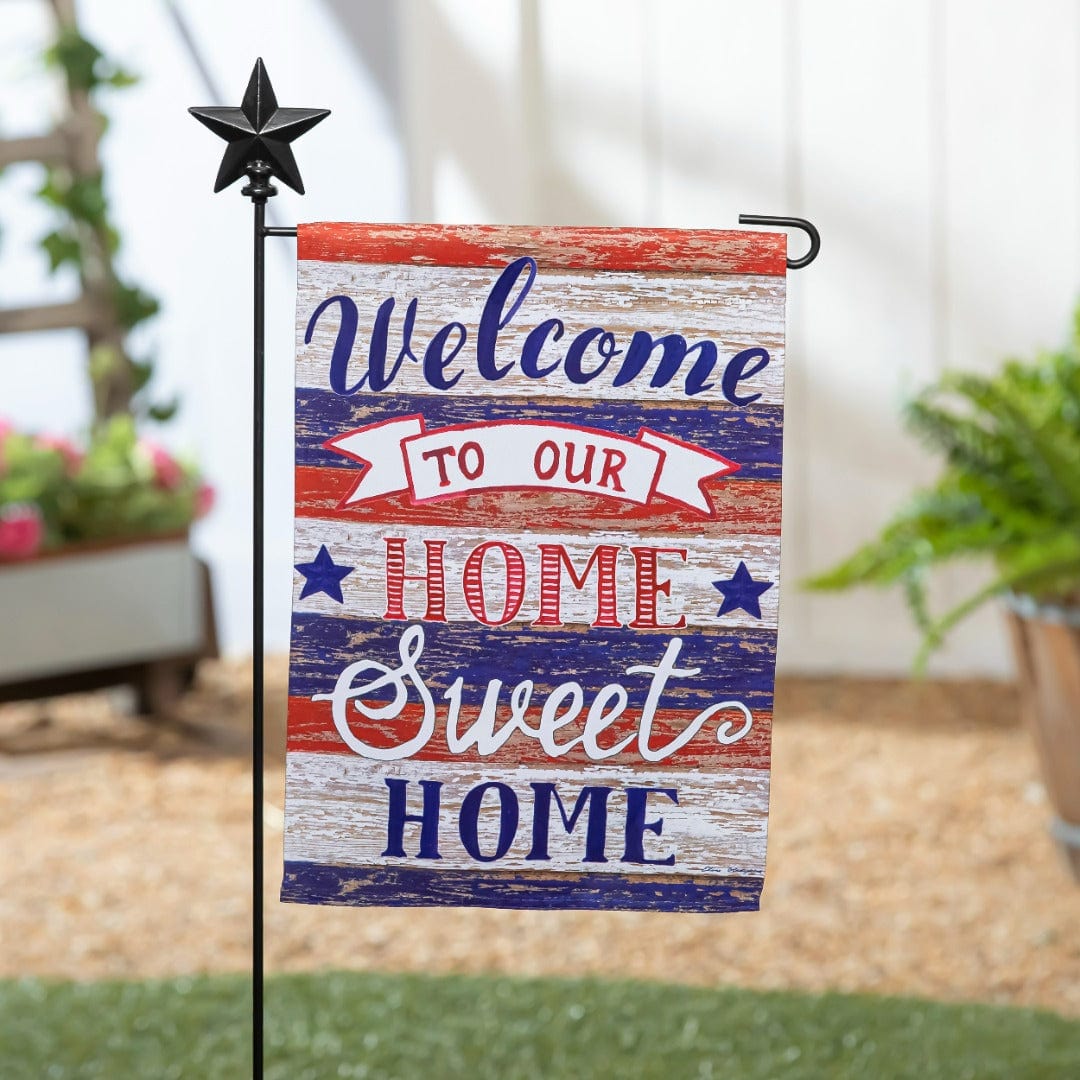 Farmhouse Home Sweet Home Patriotic Garden Flag 2 Sided