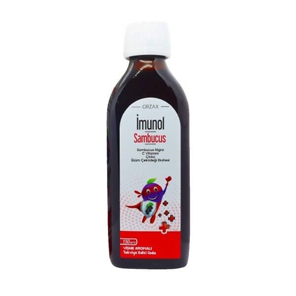 Orzax Imunol Sambucus: Elderberry Vitamin C & Zinc Supplement for Kids & Adults - Cherry Flavored Immune Support & Antioxidant Booster