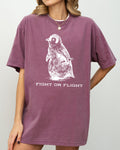Fight For Flight Penguin Vintage Style Illustration Bird Shirt Comfort Colors Tee