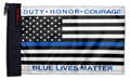 Blue Lives Matter 12"x18" Forever Wave Flag for Jeep Wrangler JK 2-Door 2007-2018