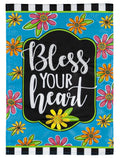 Floral Blessings Garden Flag 2 Sided Applique