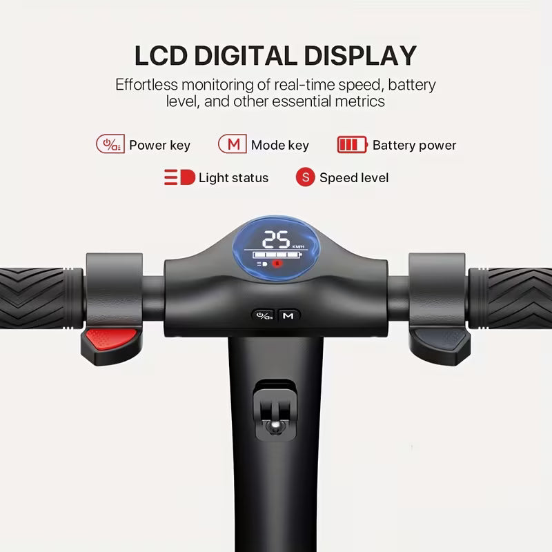Foldable Electric Scooter Only 12kg With 8" Solid Wheels, Wood Pedal, 7.8AH Battery, Supports 25km/h Max Speed, 3 Speed Modes And 18-22km Range, The Electric Motor Scooter Is A Perfect Choice For Commuters!