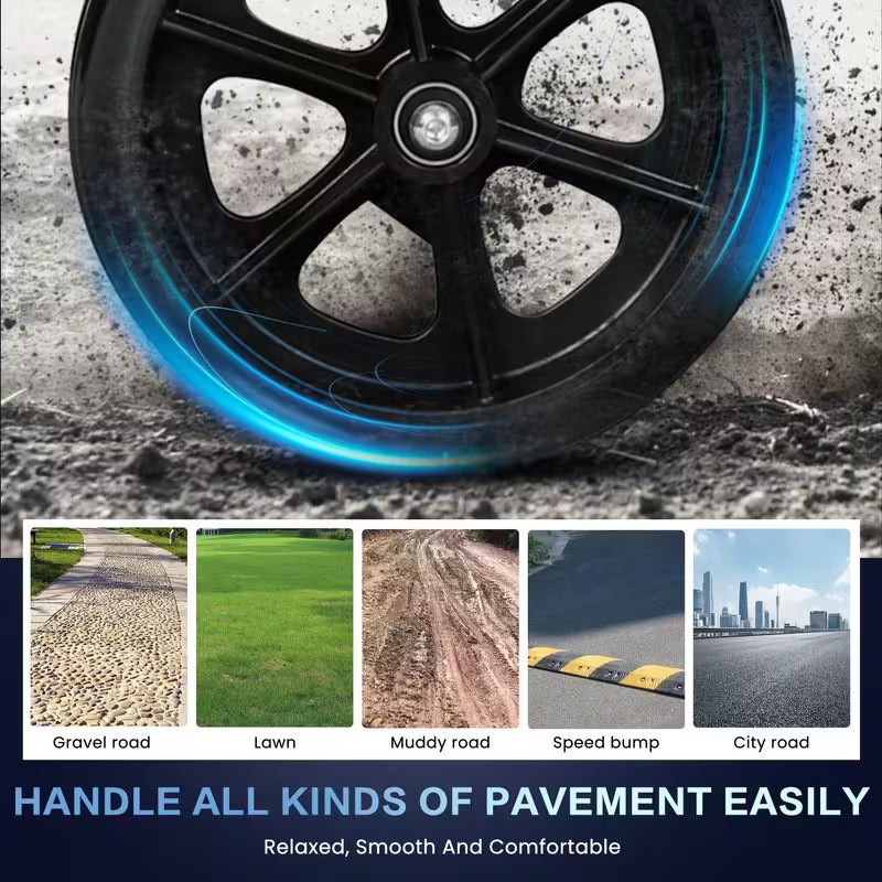 Foldable Electric Wheelchair For Seniors - Lightweight Power Chair, 15+ Mile Range, All-Terrain & Indoor Use, Dual Motors, Elderly Parents & Adults