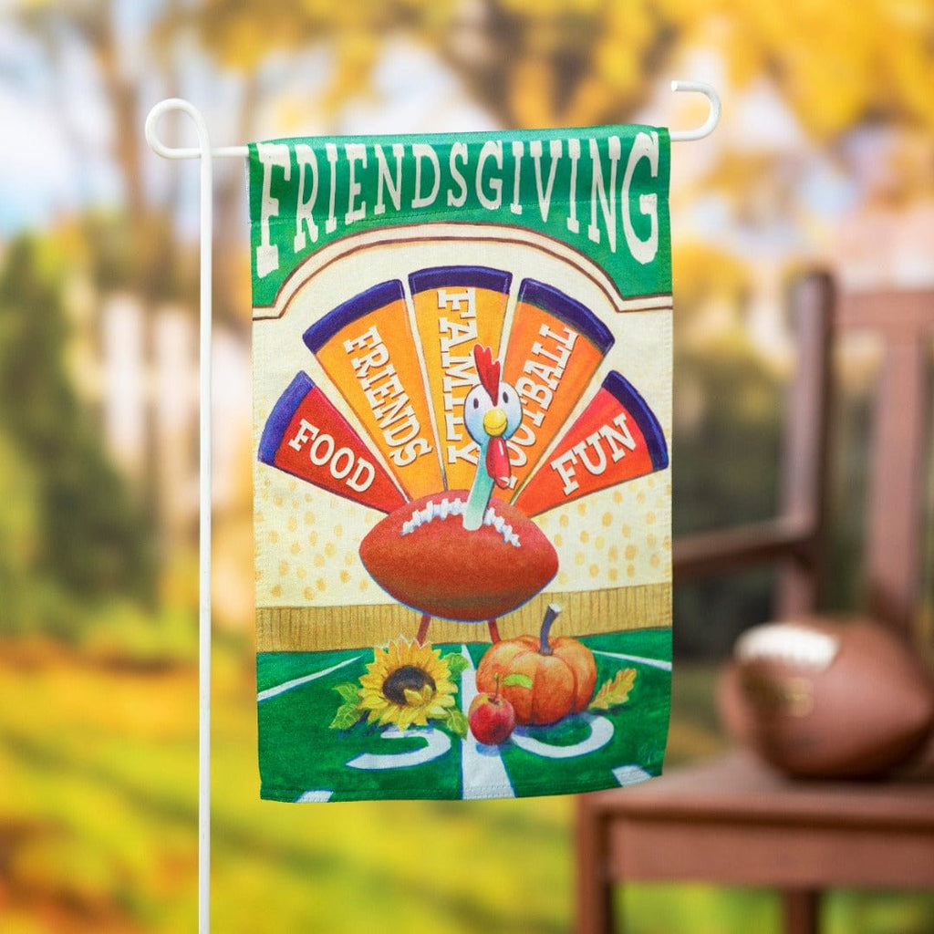Friendsgiving Turkey Thanksgiving Garden Flag 2 Sided