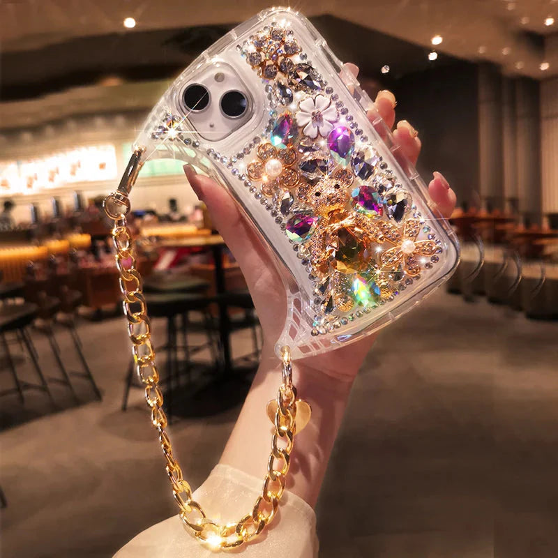 Full Diamond Bear crystal phone case.