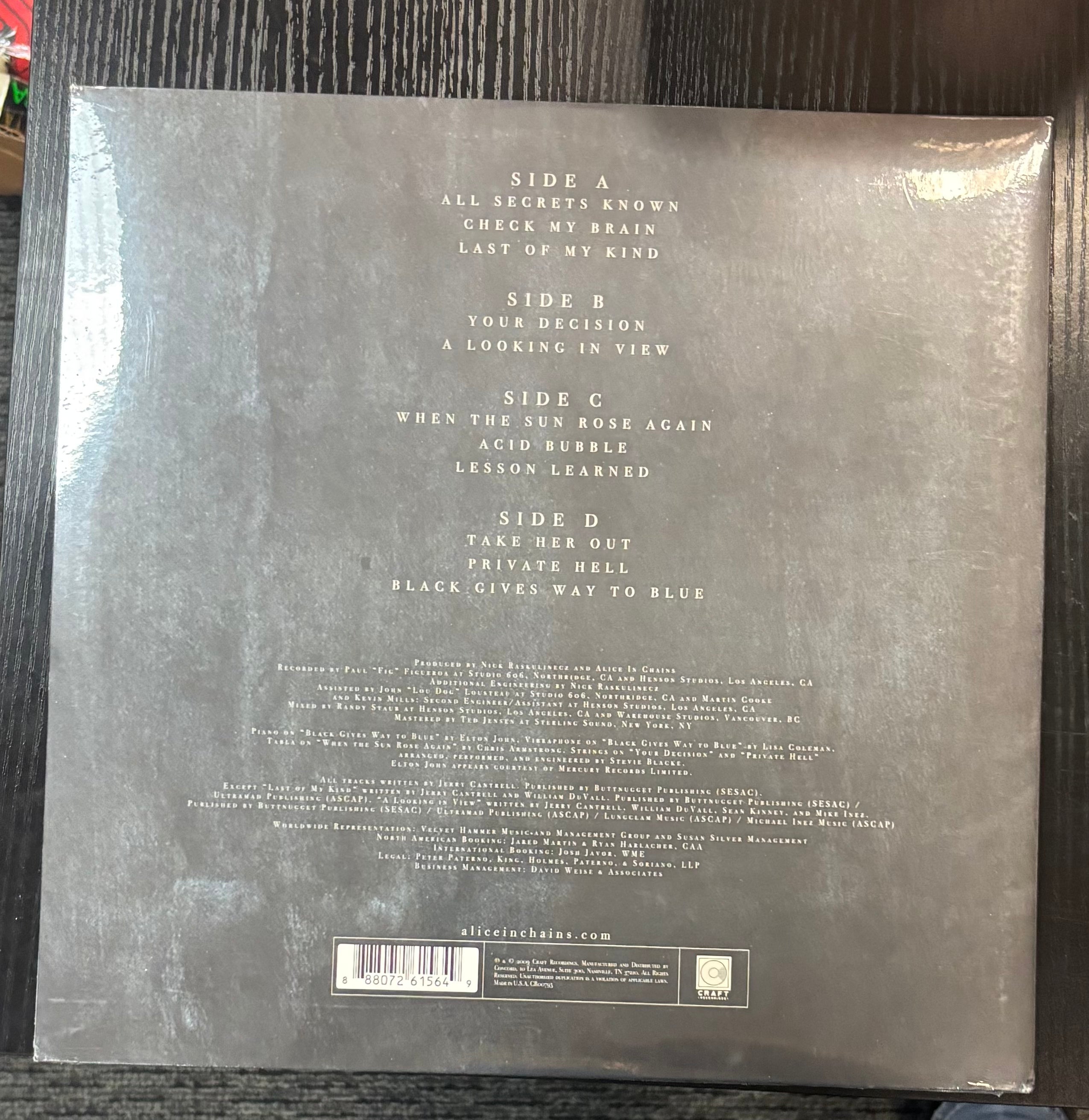 ALICE IN CHAINS - BLACK GIVES WAY TO BLUE 2x Vinyl LP Record