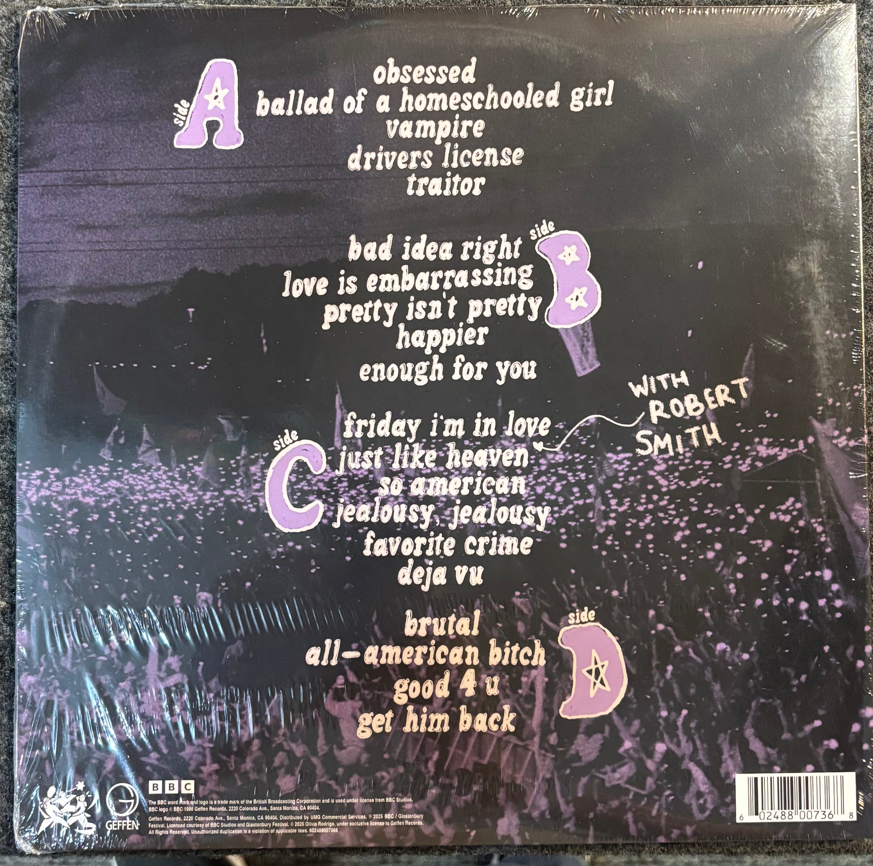 OLIVIA RODRIGO – LIVE FROM GLASTONBURY (BBC) 2x (Color Vinyl) LP Record