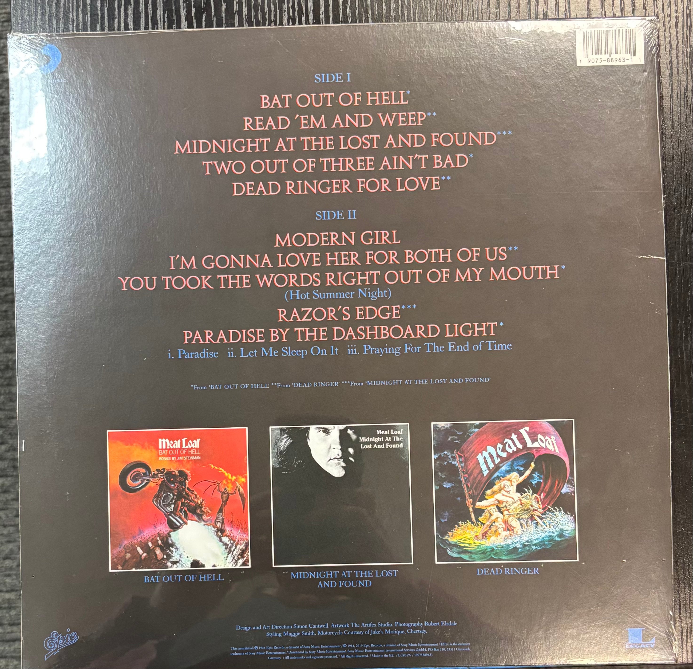 MEAT LOAF – Hits Out Of Hell Vinyl LP Record