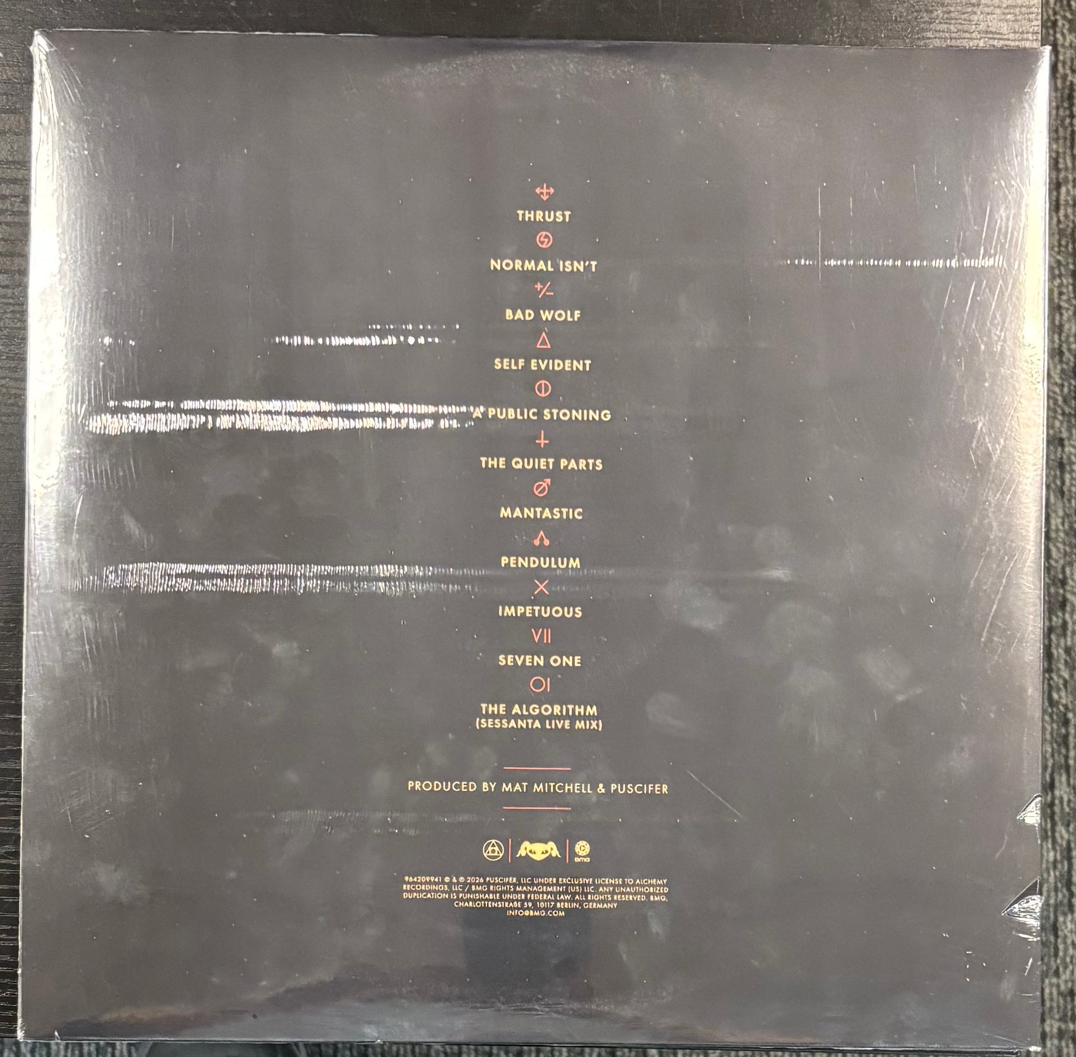 PUSCIFER ‎– NORMAL ISN'T (INDIE) [ORANGE SWIRL] 2x Vinyl LP Record