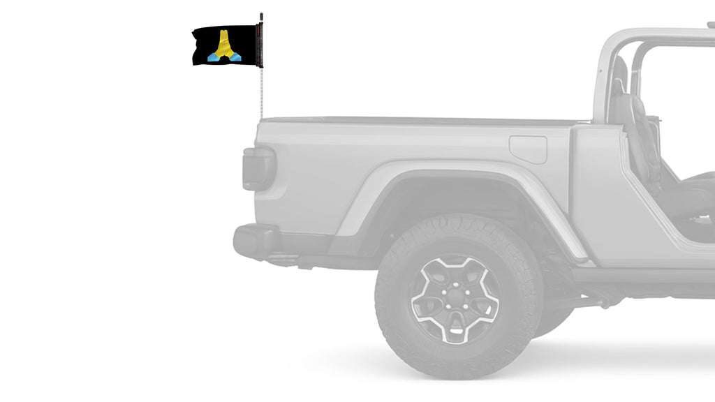 Emoji Praying Hands 12"x18" Forever Wave Flag for Jeep Wrangler YJ 1986-1995