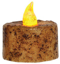 Burnt Ivory Timer Tealight  (Pack of 4)