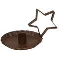 Rusty & Black Finish Star Handle Taper Holder  (Pack of 4)