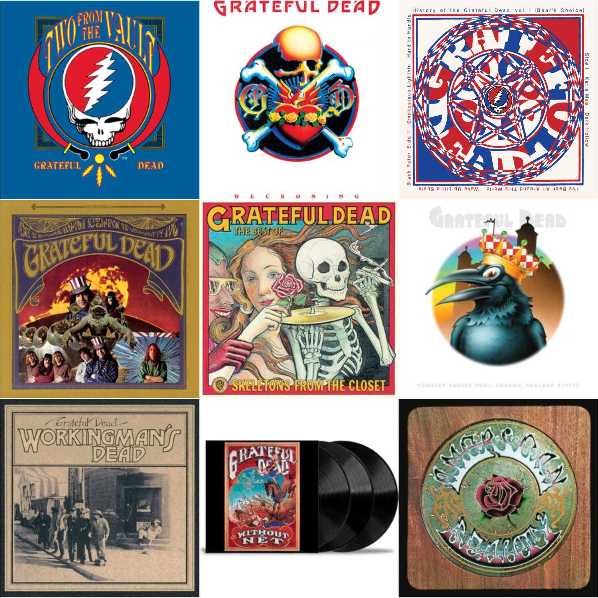 Grateful Dead - Reckoning (2LP) & Without A Net (3LP) & History Of The Grateful Dead Vol. 1 & Wembley Empire Pool, London, England 4/7/1972 (Live) (5LP/180G) & Grateful Dead & Workingman's Dead (180G) & American Beauty & Skeletons From The Closet: